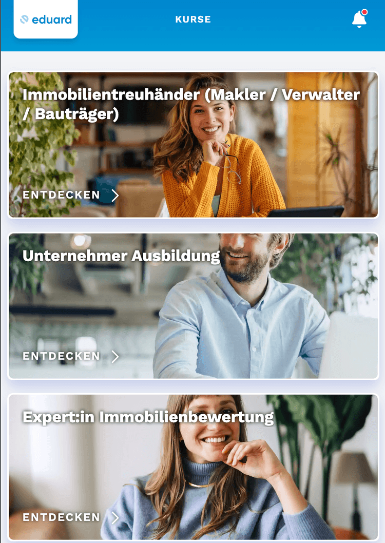 eduard App – Kursübersicht